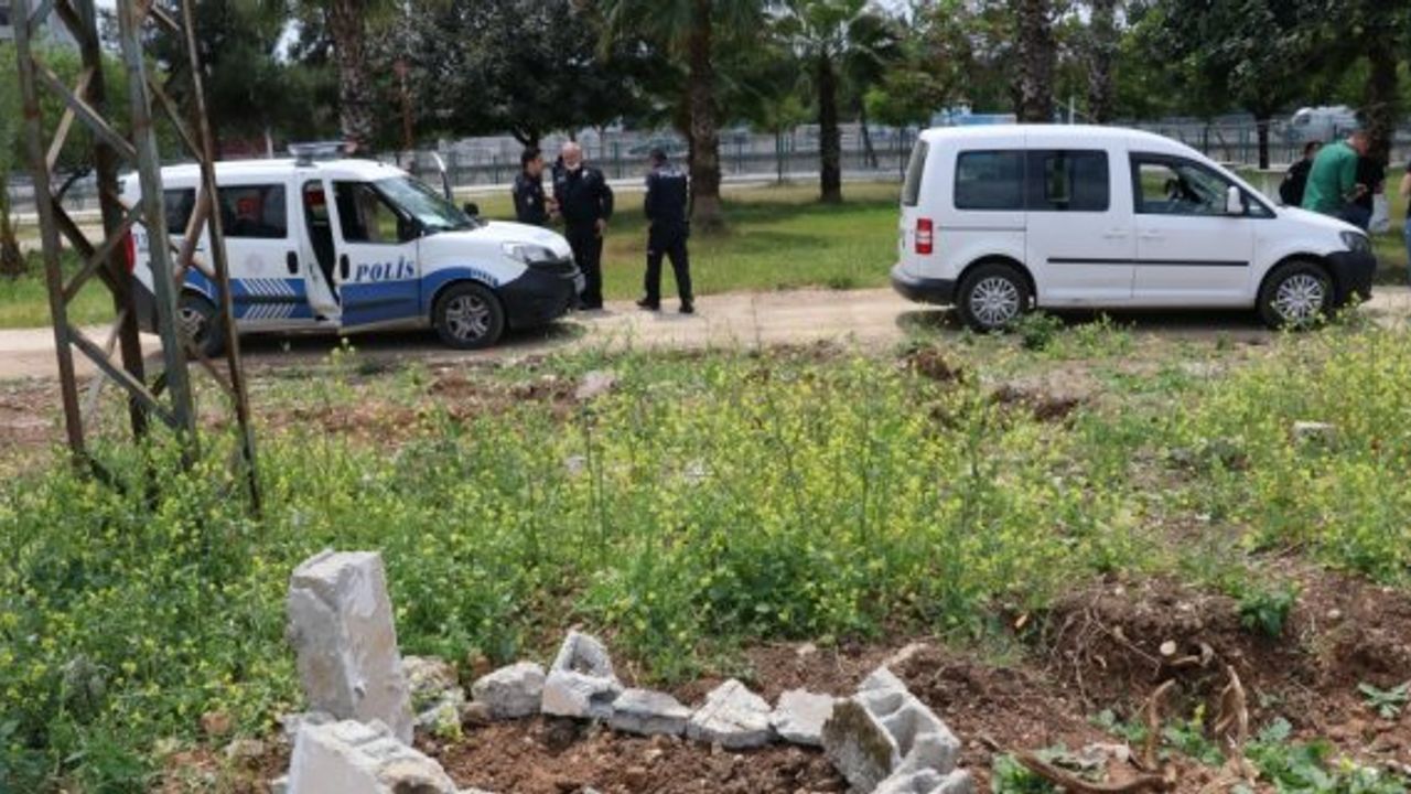 Adana'da boş arsada bulunan mezardan köpek ölüsü çıktı
