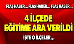 4 ilçede eğitime ara verildi... İşte o ilçeler...