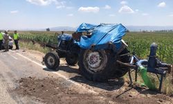 Hatay'da devrilen traktörün sürücüsü yaralandı