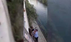 Mersin'de sulama kanalı kenarında mahsur kalan köpek kurtarıldı