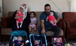 Suudi Arabistan'dan getirilen beşiz sahibi aile çifte bayram yaşayacak