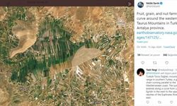 NASA, Antalya dağlarındaki tarım arazilerinin fotoğrafını paylaştı