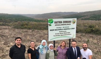 Beşir Balcıoğlu Anadolu Lisesi öğrencilerinden hatıra ormanı