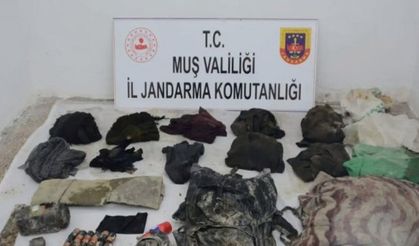 Muş’ta PKK terör örgütüne ait sığınak ve malzeme ele geçirildi