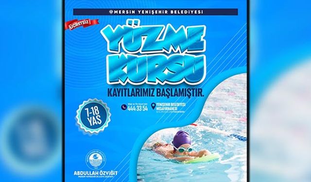YENİŞEHİR BELEDİYESİNDEN ÜCRETSİZ YÜZME KURSU